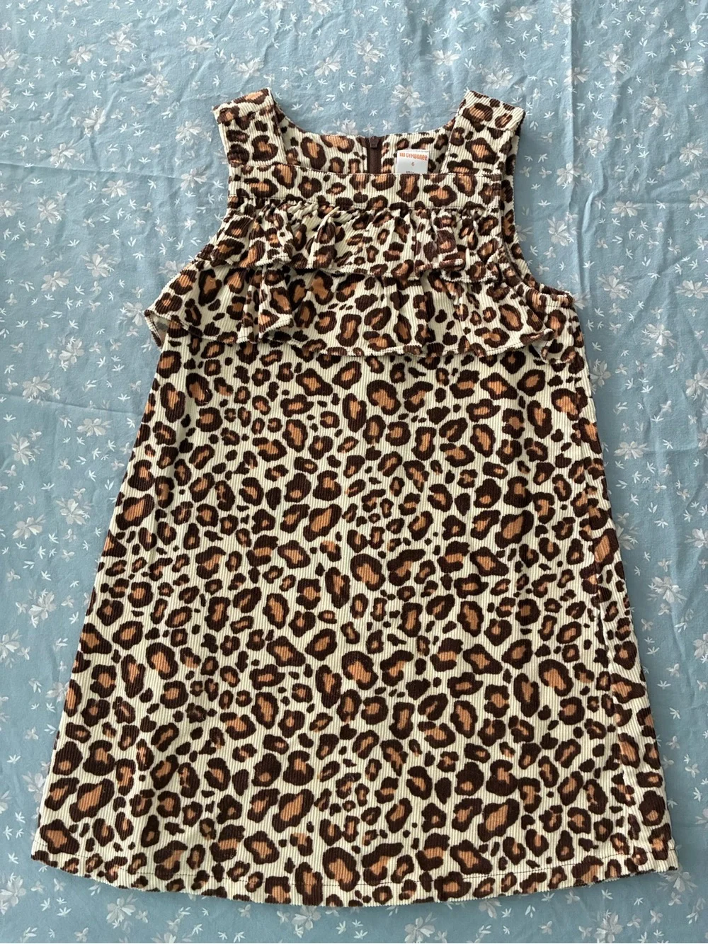 Gymboree Brown Leopard Print Ruffle Tank Dress